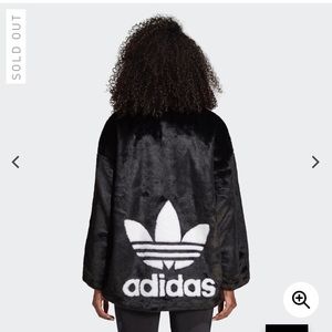 Faux fur Adidas jacket